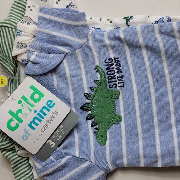Preemie bodysuit set of 3 + baby shoes + caps NWT - Picture 4 of 9